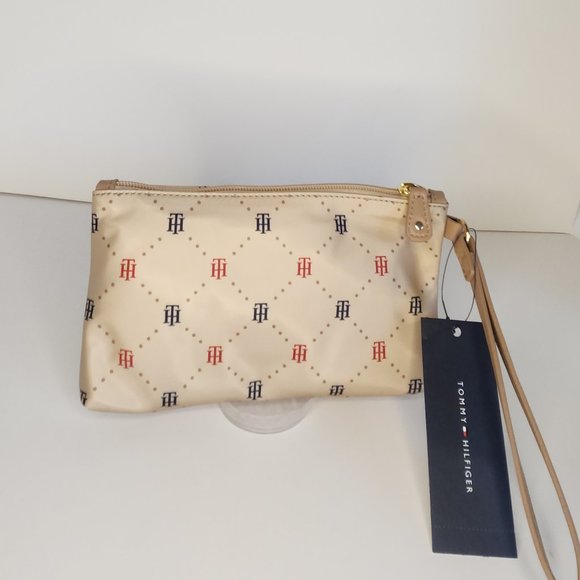 Tommy Hilfiger Tan Cosmetics Bag, Wristlet, Clutch, Small Bag - NWT - Picture 3 of 5